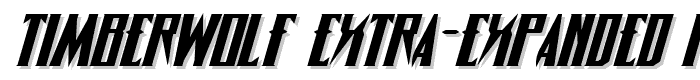 Timberwolf Extra-expanded Italic font